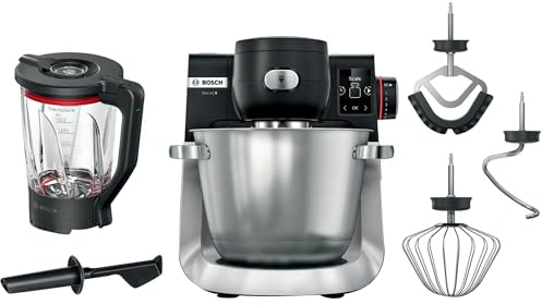 Bosch - Robot de Cocina, Serie 6, 1600 W, Báscula incorporada, Acero Inoxidable, MUMS6ZS17