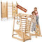 Goodevas Telaio da arrampicata 9 in 1 migliorato per interni per bambini, montessori telaio da arrampicata con scivolo, altalena, parete da arrampicata, triangolo da arrampicata – parco giochi per