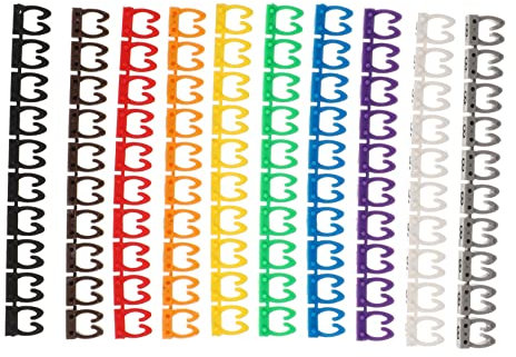 CHICAMPERA 100pcs Multicolor Wire Identifier Tags for Cord Labels Numbers Easy to Use and Removable for Organizing Network and Power Cables