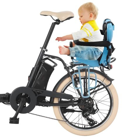 LIAIZE Fahrradkindersitz Fahrrad, 36 * 52cm Kinderfahrradsitz, Fahrradsitz Rücksitz Kissen Tragen Kinder für 6 Monate -6 Jahre alt, Kindersicherheit mit U-förmige Geländer