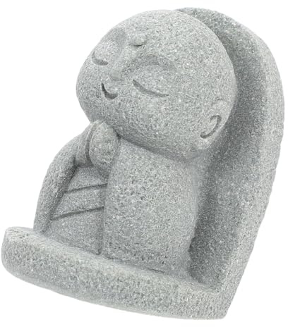 Toyvian Japanese Buddha Figurine Meditating Jizo Monk Statue Compact Resin Craft for Decor Zen Ambiance Inner Peace for Spaces