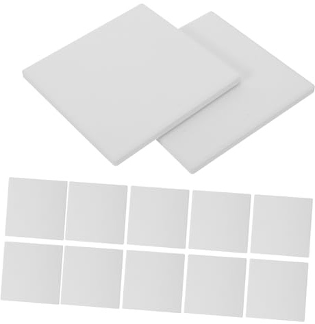 Alipis 12PCS White Unglazed Ceramic Tiles for Crafts Square Blank Coasters DIY Painting Ink Acrylic Pouring Art Projects Gift Ready for Home Decoration and Table Protection