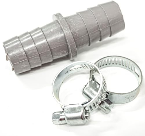 JPshop - Anschluss-Set für Ablaufschlauch für Waschmaschine und Spülmaschine mit 2 Universalschellen