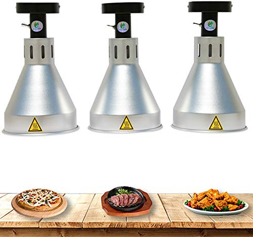 Chauffe-plats commerciaux, lampe chauffante infrarouge pour maintenir les aliments et les plats au chaud, lampe de conservation de la chaleur pour buffet de cuisine, lampe suspendue fixe, 175 mm - 2