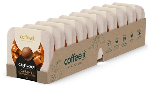 CoffeeB Café Royal Caramel – 10×9 boules de café, 100% Arabica