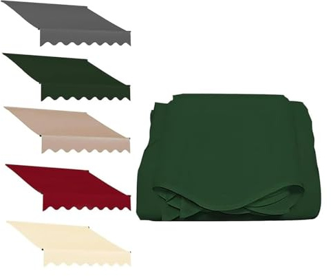 Tenda da sole retrattile in tessuto per giardino, verde, 200 x 150 cm, protezione dai raggi UV, resistente alle intemperie, facile installazione
