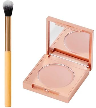 Corrector de Bajo de Ojos en Barro Colorido CC, Corrector de Color Bajo de Ojos con Pincel, Hidratante Ocultador, Cubre Ojeras Oscuras y Proporciona un Aspecto Impecable (A)