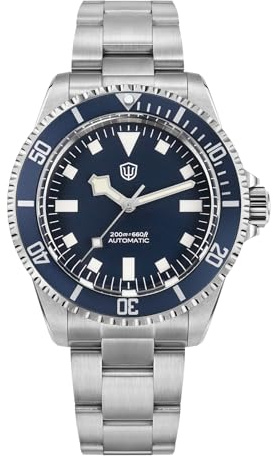 watchdives WD5513 Vintage Sub Dive Uhr, PT5000 Automatische Uhren 38mm Saphirglas Armbanduhr 200m wasserdichte Uhr