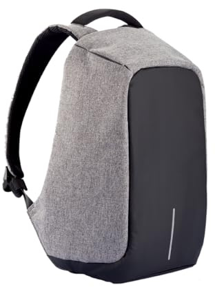 Schön Defendy Zaino Antifurto PC Portatile 15,6, USB, Tessuto Idrorepellente e Antitaglio, Tasche Nascoste, Scomparto Laptop Imbottito, Uomo Donna, Nero-Nero