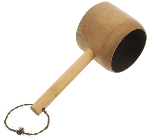 JECOMPRIS Cucharón de Baño de Natural, Pala para Agua de Baño Ergonómica, Resistente y Ligera, de Agua Multifuncional para Ducha y Cocina, Utensilio Práctico para Regar y Lavar