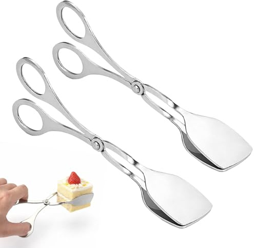 2 Stück Gebäckzange,Zange Küche,Servierzange,Küchenzange,Küchenzange Edelstahl,Würstchenzange,Servierzange Edelstahl,Küchenzangen Für Grillzange,Kochzange,Fleischzange,3.5 * 18.3cm