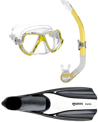 Mares Wahoo + Manta Schnorchelset (gelb-weiß, 36/37)