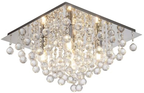 M2OUTLET taklampa CRIS 10152 Ø 42 cm krompolering, klar med trimning