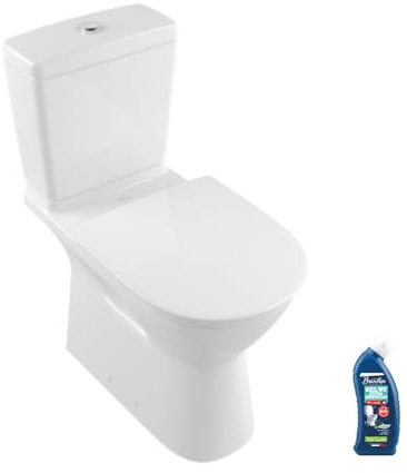 WC à poser sans bride VILLEROY ET BOCH O.novo avec abattant + nettoyant