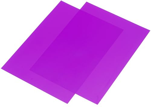 sourcing map Gel Light Filter Purple Transparent Correction Lighting Gel Filter 11x8.5 inch Plastic Sheets for Film Photo Video Party Pack of 10