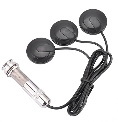 Sorandy 6.35mm Pickup Piezo 3 Givare Eliminera Extern Bruspinne på Gitarr Ukulele Mandolin Banjo, Kabel Slips Ingår