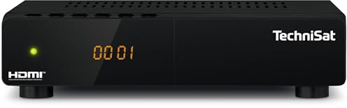 TechniSat HD-S 210 – Kompakter HD Satellitenreceiver (DVB-S/S2, HDMI, USB Mediaplayer, vorinstallierte Sender, Sleeptimer, Fernbedienung) Schwarz