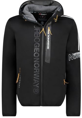Geographical Norway Freestyleama Men – Sudadera con Capucha con Bolsillo para Hombre – Sudadera con Capucha con Capucha cálida y Manga Larga – Hombre Primavera Verano otoño Invierno (Negro XL), Negro