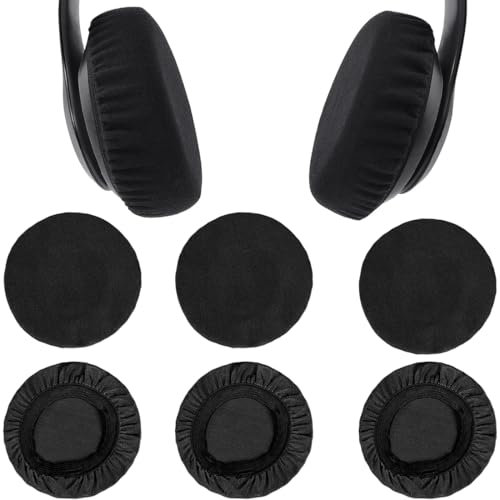 6 Pcs Copri Cuffie Universali, Cuscinetti Cuffie, Copri Orecchie per Cuffie in Tessuto Flessibile, Copri Cuffie Elastici Lavabili, Protezione dal Sudore per Palestra, Gioco (6-8.5cm)