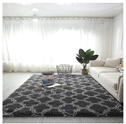 WWYL Flauschiger Teppich, Wohnzimmerteppich, Weicher Wohnzimmerteppich, Flauschiger Schlafzimmerbettteppich, Außenteppich, rutschfest, Yogadecke (A - 1,140 x 200 cm)