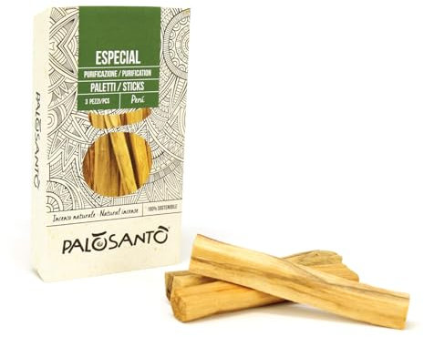 PALOSANTO - Palo Santo Räucherholz - Räucherstäbchen Especial – Natürlicher Weihrauch – Intensives und kräftiges Aroma - Original Bursera Graveolens – 3 Stck.