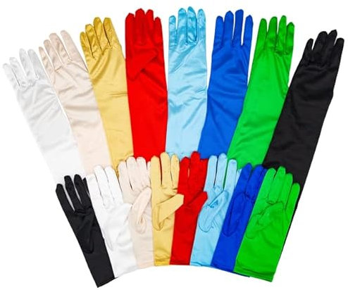 Barielle Satin Handschuhe Paar Brauthandschuhe Hochzeit Fasching, Rot, KurzBarielle Satin Handschuhe Paar Brauthandschuhe Hochzeit Fasching
