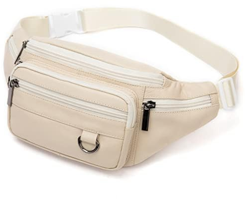Hebetag Sac Banane en Cuir pour Homme et Femme Sac Banane pour Voyage, Course à Pied, randonnée, Camping, téléphone Portable, Pochette Pochette