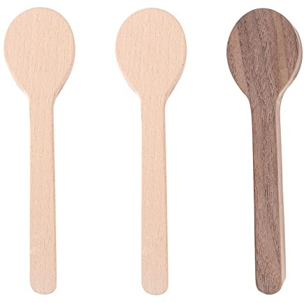 3 Pcs Wood Carving Spoon Unfinished Soft Wooden Carving Blocks for Carving and Whittling for Your First Attempt and Create Personalized Wooden Crafts