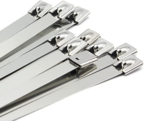 100x Metallkabelbinder 7,9 x 350mm Metall Kabelbinder Edelstahl V2A rostfrei