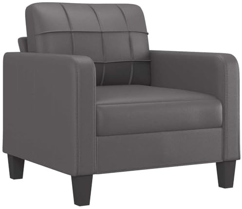 vidaXL Sessel Grau 60 cm Kunstleder
