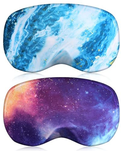 FINPAC 2 Pieces Ski Goggle Cover Sleeve | Microfiber Protective Lens Scratch Dust Protection Storage for Travel Apres