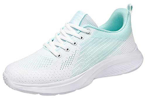 Gyaimxfu Laufschuhe Damen Leicht Sneaker Passform Plantarfasziitis Bequem Sportschuhe Sneaker Schlupfschuhe Leichtathletikschuhe Bereit für Outdoor-Abenteuer Sneakers Damen Weiß