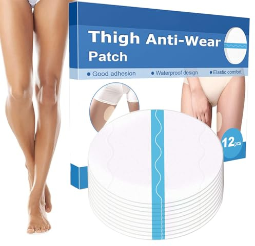 Patchs de cuisse pour les frottements - 12 pièces de protections de cuisses invisibles contre les frottements auto-adhésives | Coussinets transparents pour aisselles, bandes anti-friction pour