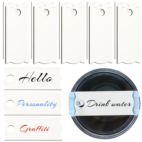 Lot de 10 plaques vierges en carton dur par sublimation pour couvercle de tasse Stanley, gobelet de 1,2 l avec poignée pour fabrication d'étiquettes personnalisées