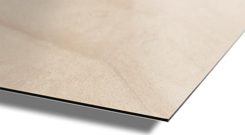 AUPROTEC Aluverbundplatte 3mm Bourgogne Hellbeige 2000 x 1000 mm Rückwandpaneel Aluminium Verbund Platte I wasserbeständige Wandverkleidung I Wanddeko für Wohn- und Feuchträume Auswahl: 200x100 cm