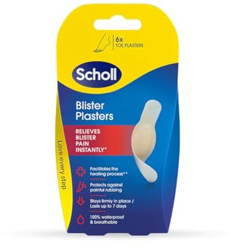 Zehenblasenpflaster, Scholl 6 Schmerzlinderung, gepolsterte Bandagen, Füße, wasserdicht (1 Stück)