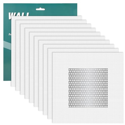 10pcs Drywall Patches, 4x4 Inch Self Adhesive Wall Hole Repair Patches Dry Wall Patch Repair Kit Plasterboard Patch Repair Kit Plaster Repair for Broken Walls Repairing or Ceiling Filler