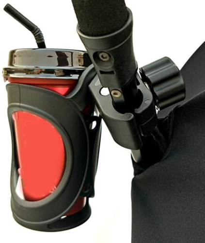 Portavasos para Bicicleta, portavasos Ajustable para Walker, Soporte para Bebidas con rotación de 360 ° para Cochecito, Bicicleta, Silla de Ruedas, Andador, Scooter
