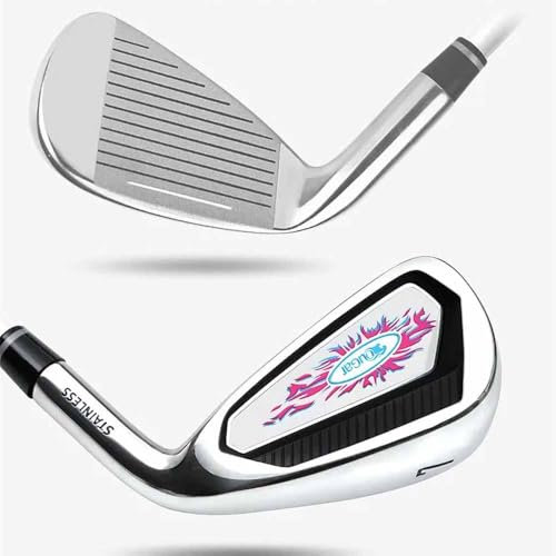 #7 - Ferro da golf con asta in acciaio o carbonio, per destrorsi, per uomini e donne, per attività all'aria aperta, con albero in acciaio, da donna