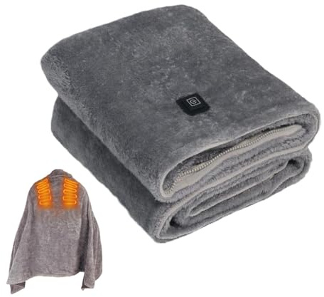 Heated Wearable Blanket | Portable Soft Polar Fleece Shawl - USB Wearable Heated Throw Blanket, Electric Heated Wrap Poncho Shawl for Home Car Working