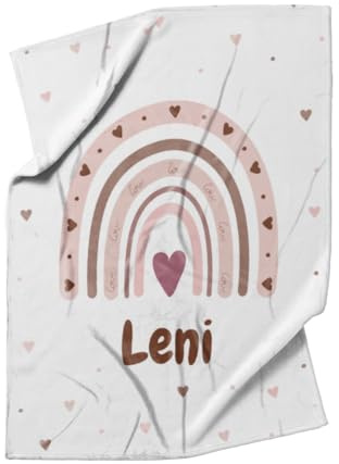 fotobar Personalisierte Babydecke rosa 75 x 100 cm