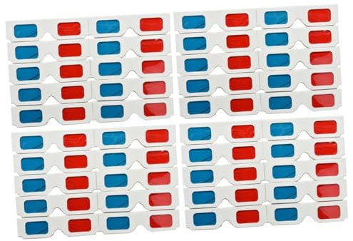 CAXUSD 40stücke Papierrahmen Brille Für Und Zuhause Leichte Stereoskopische Augenbrillen Für Und Spiele Wiederverwendbar Und