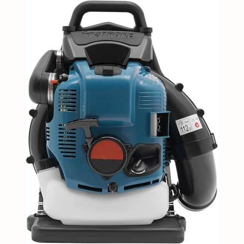 KIUYTQQ Laubbläser als Rucksack, 4-Takt-Akku-Laubbläser mit Benzinmotor, 2,6 kW-Rucksackbläser, benzinbetriebener Laubbläser mit 75,6 CCM, zum Straßenkehren sowie zum Laub- und Schneeräumen