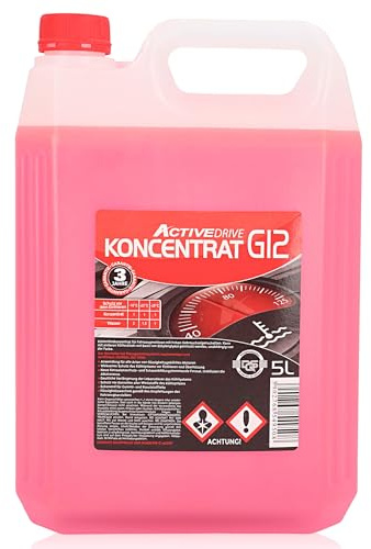 SAMETRUCK G12 / G11 Kühlerfrostschutz -80°C 5L Kühlflüssigkeit Konzentrat Antifreeze LKW PKW (G12 (Rot), 5L)