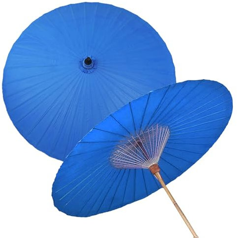 DYPJHEO Parasol Vintage 200cm en Papier Huilé Parasol d'extérieur, Terrasse Jardin Parasol de Camping, Cadre de Parapluie en Bambou, Protection UV Ombrage Et Coupe-Vent