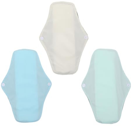 IWOWHERO 3piezas Toallas Sanitarias Reutilizables De Absorbentes y Lavables Higiénicas y Cómodas Asortidas Para Menstruación y