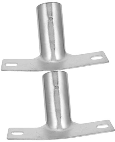 SAFIGLE 2pcs Broom Handle Bracket Replacement Set, Metal Mop Pole Adapter Threaded End, Compatible Telescoping Extension Poles for Floor Cleaning Accessories