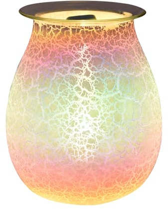 DICIMI Electric Wax Melt Warmer - Flameless Oil Burner with Adjustable Light & Heat, Crackle-Glaze Aroma Lamp for Essential Oils & Wax Melts, Safe & Eco-Friendly Home Fragrance Diffuser