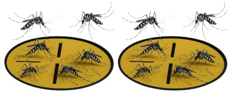 piège à Moustique ecologique Exterieur – Anti Moustique Tigre & Larves – sans Insecticide ni Électricité – Réutilisable (sans Recipient), 2 Flotteur + 2 Filet +4 Disques – Jardin, Ciao Mosquito
