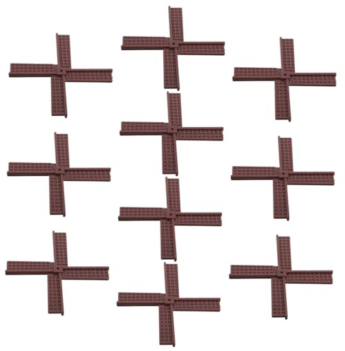 MERRYHAPY 10pcs Plastic Dutch Windmill Blades Replacement Miniature Garden Windmill Leaf Model Accessories for Outdoor Patio Decoration